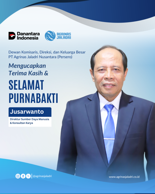 Apresiasi atas Pengabdian Bapak Jusarwanto sebagai Direktur SDM & Konsultan Karya PT Agrinas Jaladri Nusantara (Persero)
