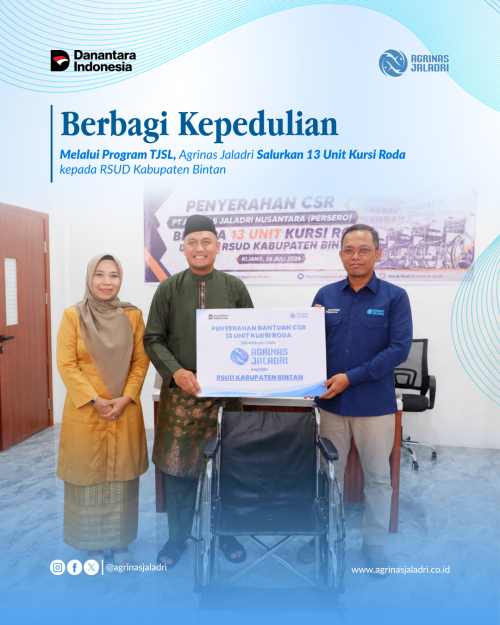 Agrinas Jaladri Salurkan Bantuan 13 Unit Kursi Roda untuk Mendukung Pelayanan Kesehatan di Kabupaten Bintan